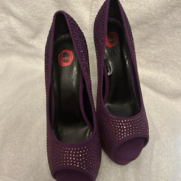 Red Circle Shoes - Red Circle 5.5” Purple Platform Stilettos. Size 8.5